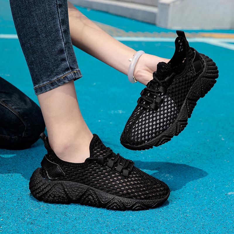 Fashion Men's Shoes Summer Hollow Mesh Breathable Women Casual Sports Running Sneakers Fashion Comfortable Walking Shoes Tenis Masculino