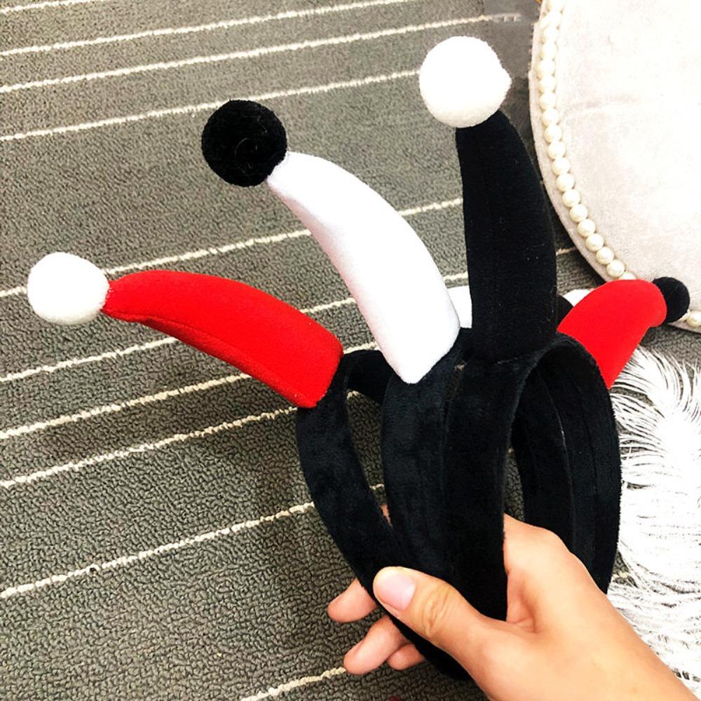 

Аксессуары мультфильм повязка на голову Хэллоуин вечерние клоунские волосы головные уборы красный дьявол рог повязка унисекс