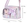 [Coboca+] C25151 Uruppi Shoulder Bag, Available in 3 Colors, Includes Plush Toy, Size 22 x 16 x 7.5cm, Casual Bag with Ribbon, Weight 323g (Rainbow)