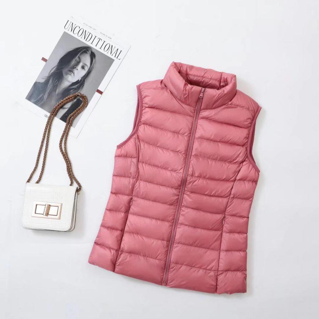 2025 Women's Lightweight Slim Fit Fashion Down Vest - Thin White Duck Down Jacket