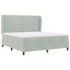 Box Spring Bed with Mattress Light Grey 200 X 180 Cm Velvet