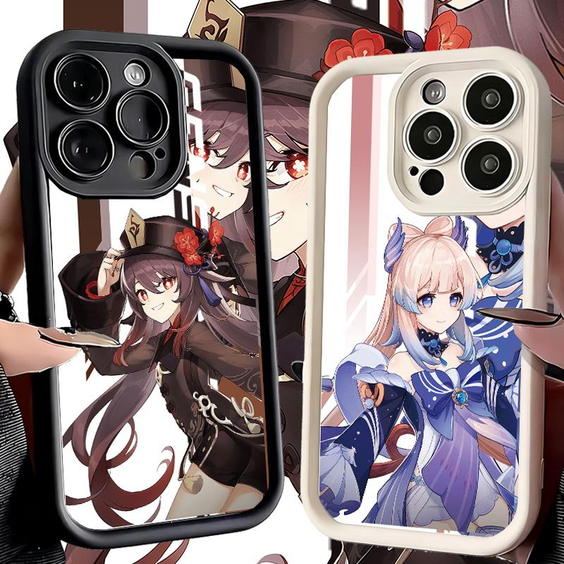 Telefoonhoesje voor iPhone 17 Air 16E 15 16 Pro Max Genshin Impact Ontwerp Cover 14 Plus 13 12 Mini Zachte Siliconen Schelp Fundas