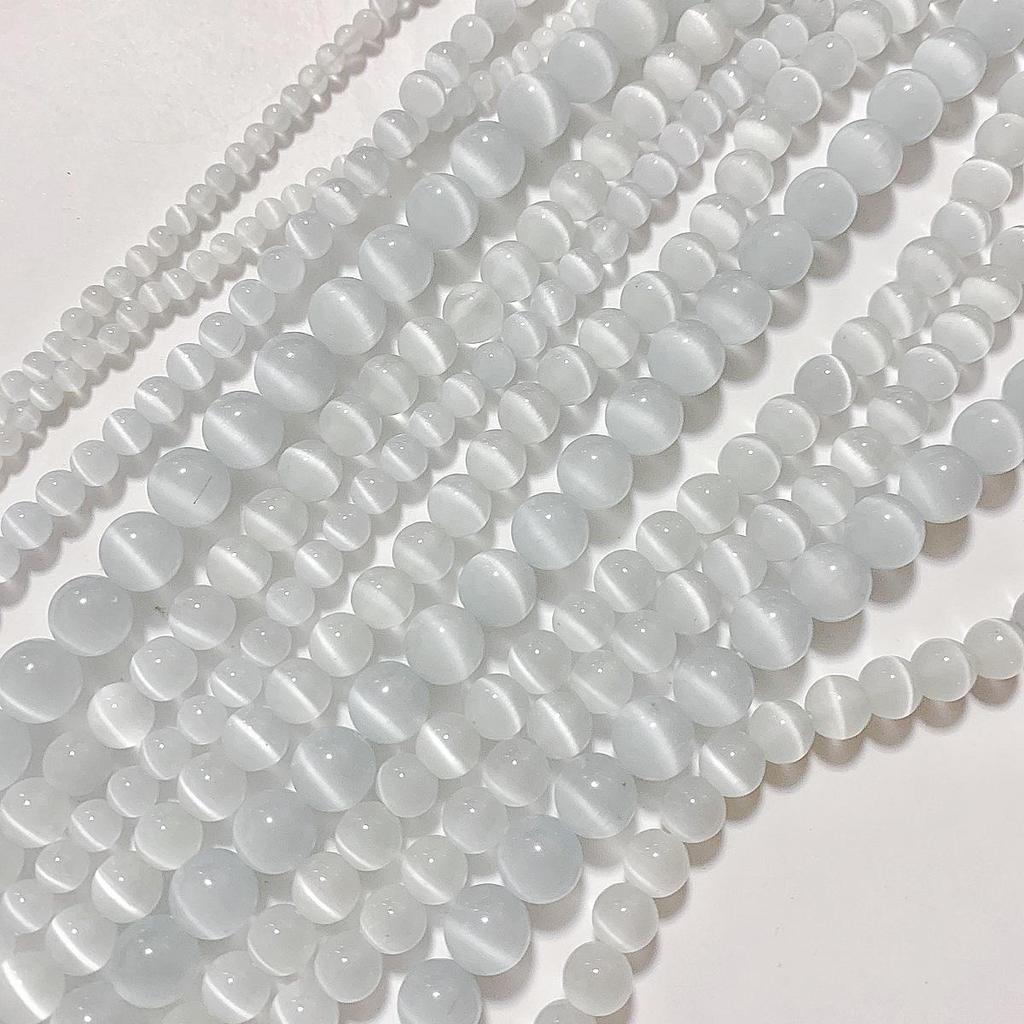 Φεγγαρόπετρα με ψυχρό τόνο, χάντρες μάτι γάτας 6-10 χιλ. για DIY κατασκευή κοσμημάτων