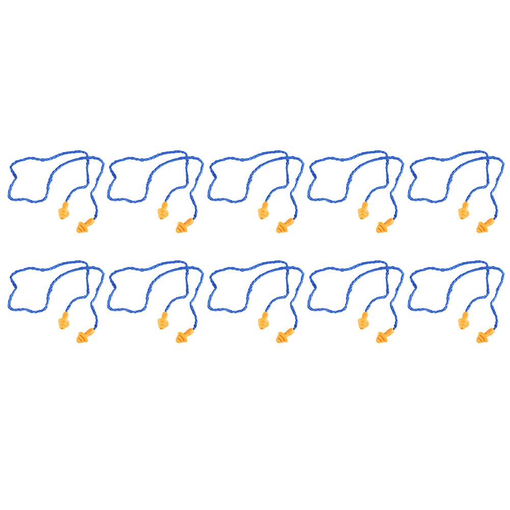 10pcs Christmas Trees Shape Thermoplastic Rubber Ear Plugs Sleep Work Noise Reduction with Wire