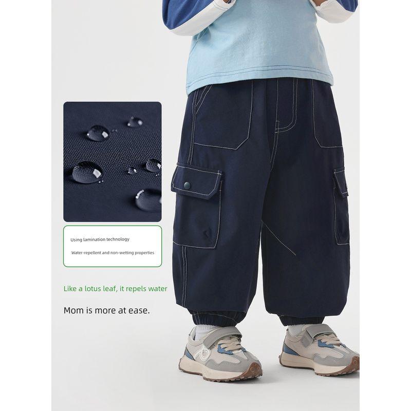 Right European Style Boys' Pants Children's Spring Cargo Pants Sports 2026 New Children's Clothing Baby Sports Outdoor Jogger Pants