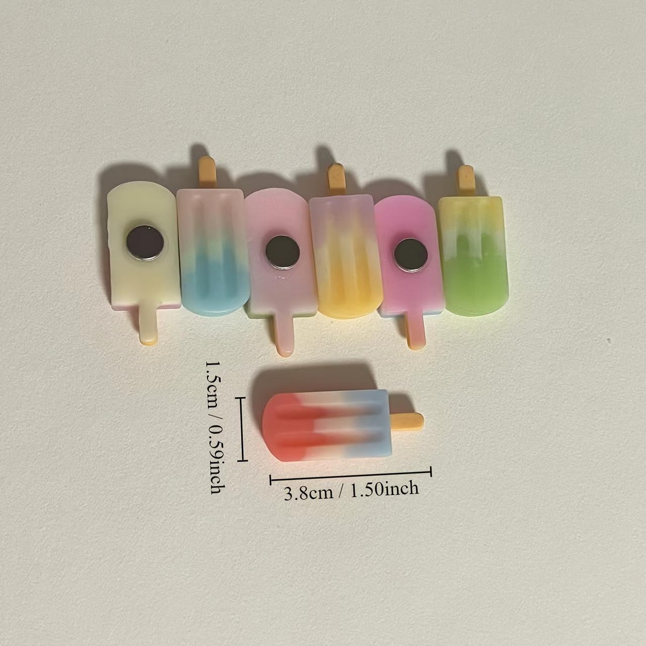 

7 шт. магнитов на холодильник с мороженым в виде градиентной смолы, подходят для кухни, дома, украшения комнаты, подарков на день рождения