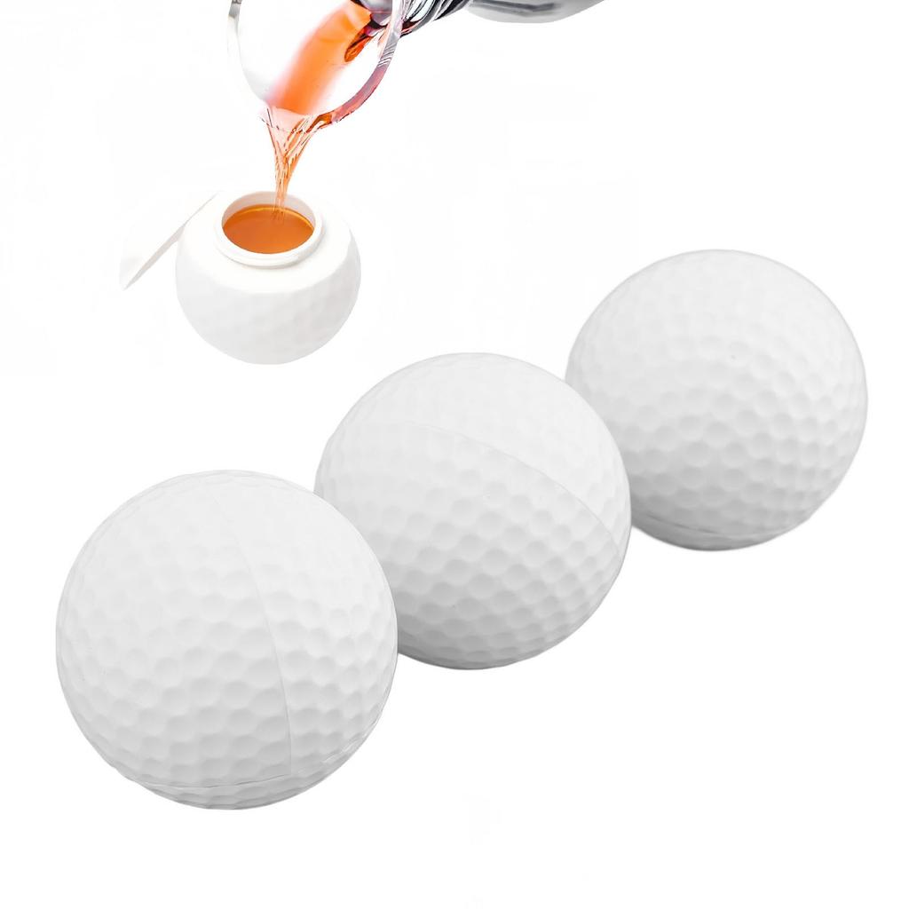 3pcs Golf Shaped Shot Glasses Plastics Easy To Clean 1.5 Oz Capacity Novelty Shot Glasses with Screw Lid for Outdoor Party