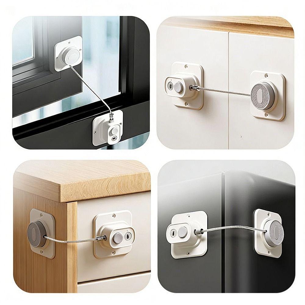 Anti-pinch Hand Safety Lock No Drilling Adjustable Cabinet Lock Unisex Protection Window Digital Password Lock for Home