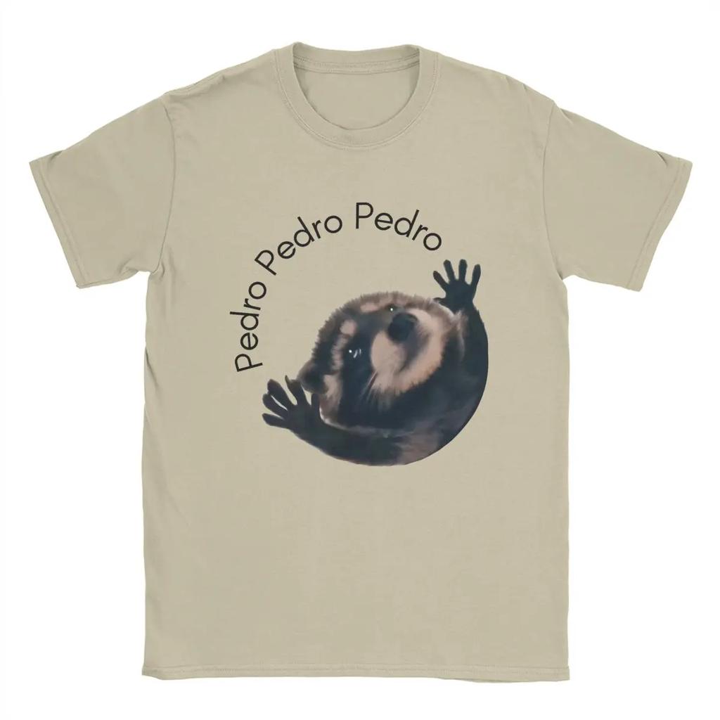 Retro Pedro Raccoon Women's T-shirt Round Neck Casual Loose T-shirt Short Sleeve T-shirt Gift Dress