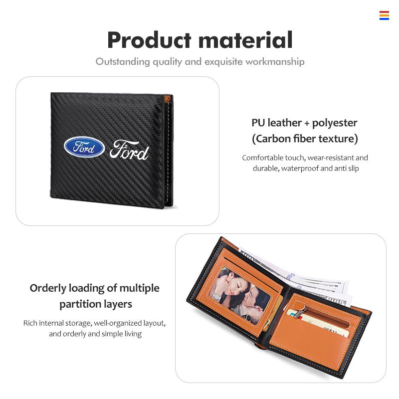 For Ford Car Key Bag Pull-Out Key Box Pocket Keychain Leather Key Bag Fiesta Ranger Mondeo Escape Ecosport Fusion Explorer