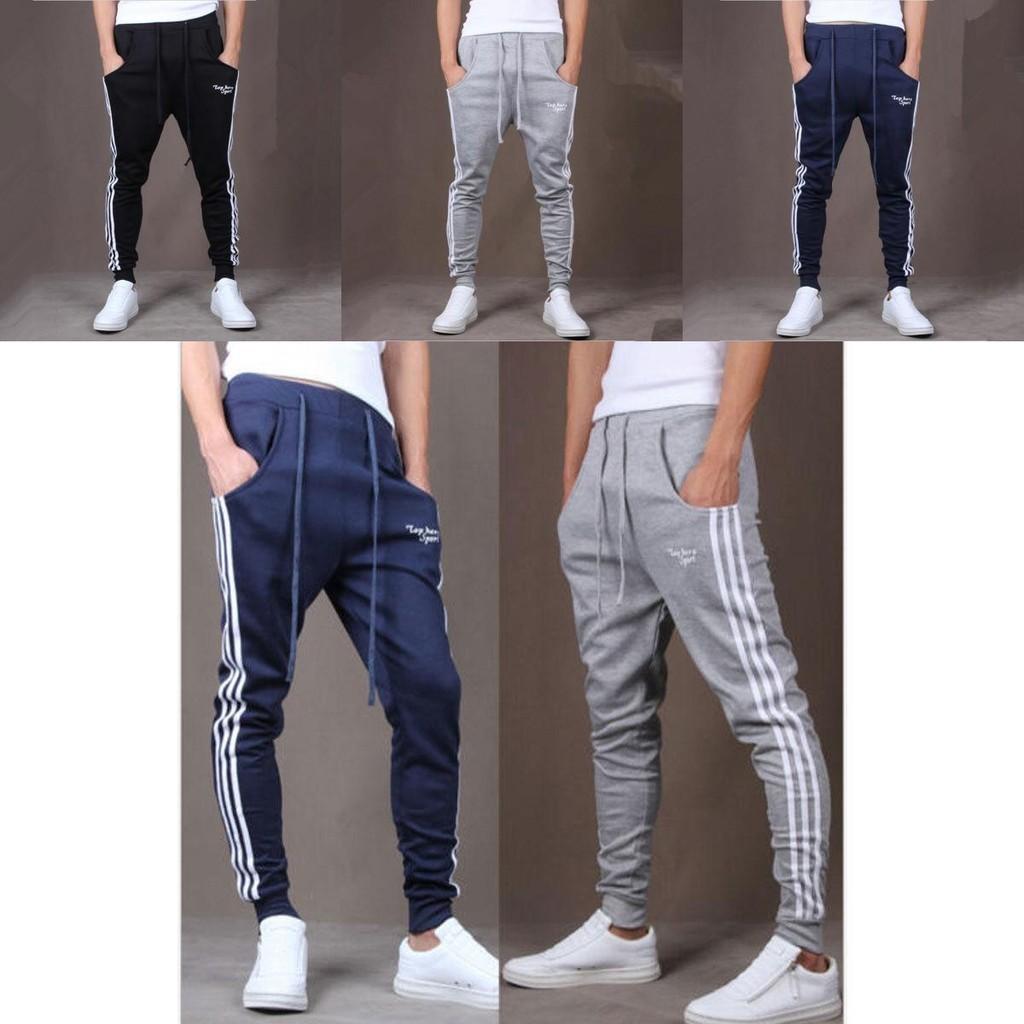 Breathable Cotton Blend Mens Sport Pants Long Trousers For Ultimate Comfort