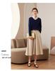 2023 Fall/Winter Cashmere Cable Knit Polo Sweater for Women – Versatile, Fashionable, Retro Lapel Design