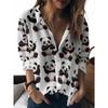 Sommer Minimalistisches Hemd mit Digitalem Blumenprint Knopfleistenhemd Oberteil für Damen Hawaiianischer Strandurlaub Lässiges Hemd