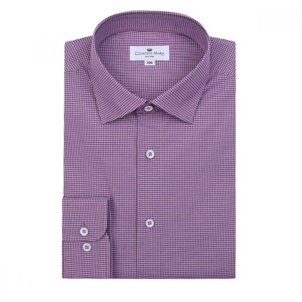 Countess Mara Pocketless Regular Fit Small Check Long Sleeve Shirt Cdcz1c6301v0 95/violet