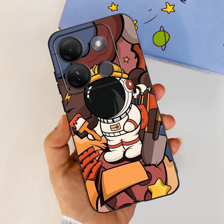 Case For Infinix Smart 7 HD Cute Flower Cat Pattern Soft Silicon TPU Phone Bumper For Infinix Smart 7HD X6516 Back Cover