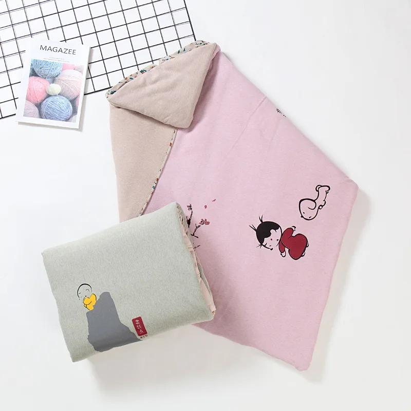 Boys & Girls Newborn Cartoon Swaddle Blanket - Vintage Pure Cotton Design Thin Spring/Summer & Thick Autumn/Winter Baby Blanket