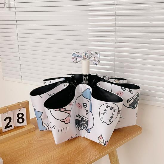 

Wow Six-in-One Auto-Folding Sun & Rain UV Umbrella - Compact, Cute, and Protective