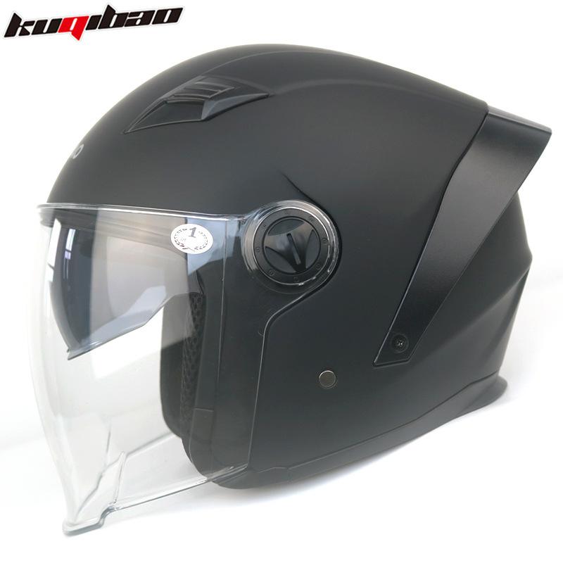 Kuqibao Motorcycle Helmet Intercom Bluetooth Half Helmet Men's and Women's Electric Knight Double Mirror Universal In All Seasons