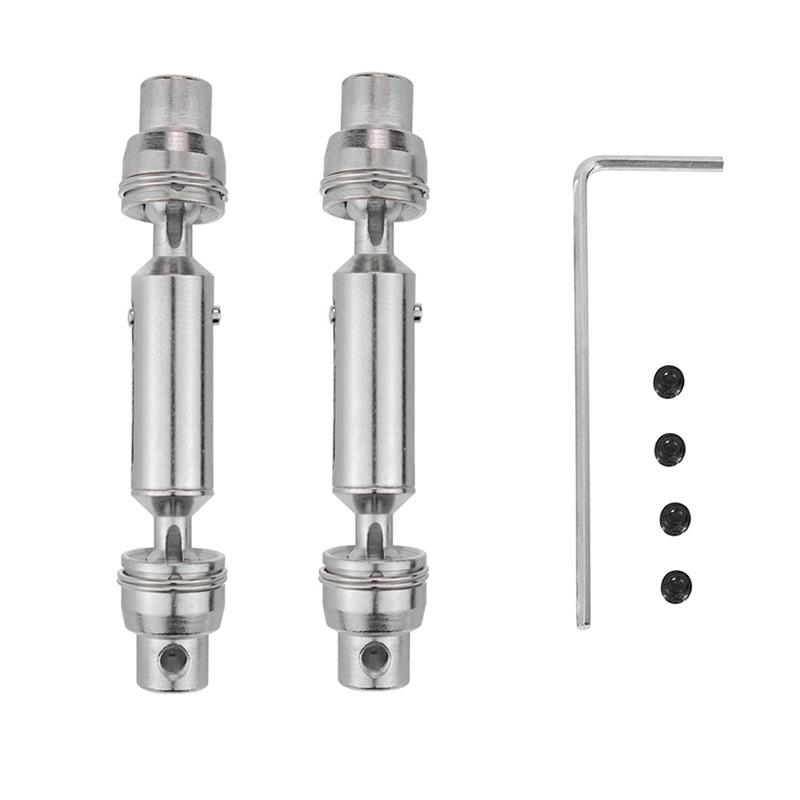 2pcs Black Silver Drive Shaft for WPL D12 C14 C24 B14 B24 B16 B36 C64-1 MN D90 D98 MN99S