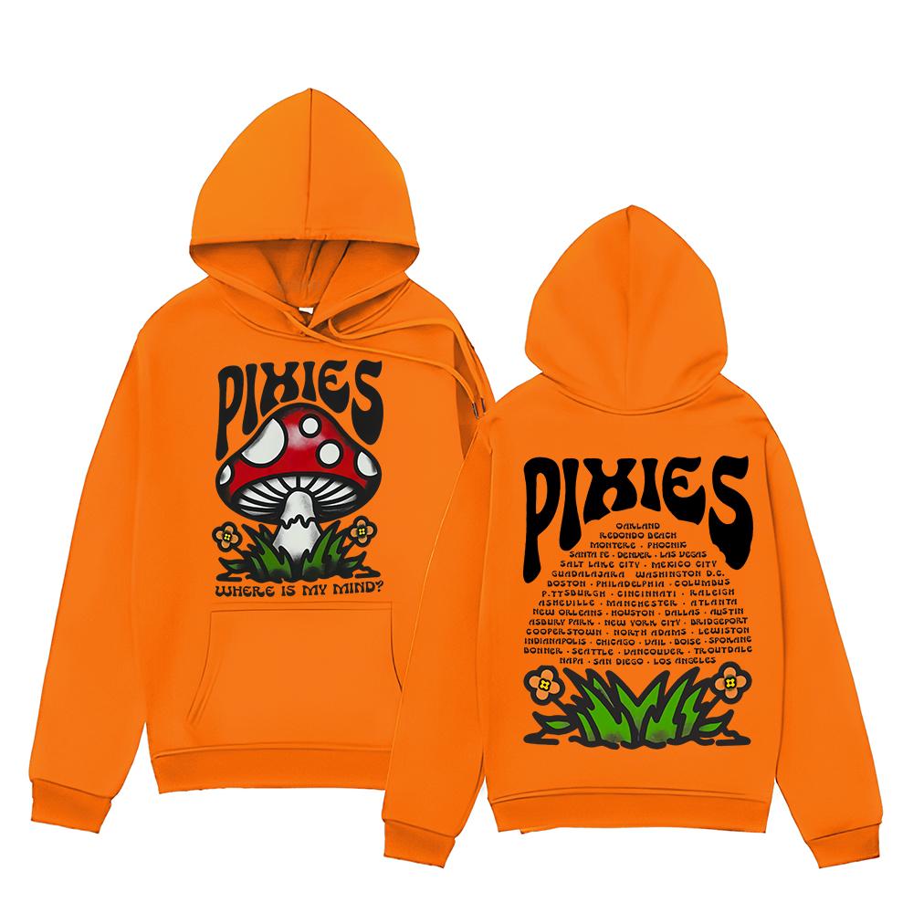 Vintage Hoodie Pixies Mind Shroom Sweatshirt Unisex Versatile Clothing Y2K High Street Pullovers Hooded Where Is My Mind