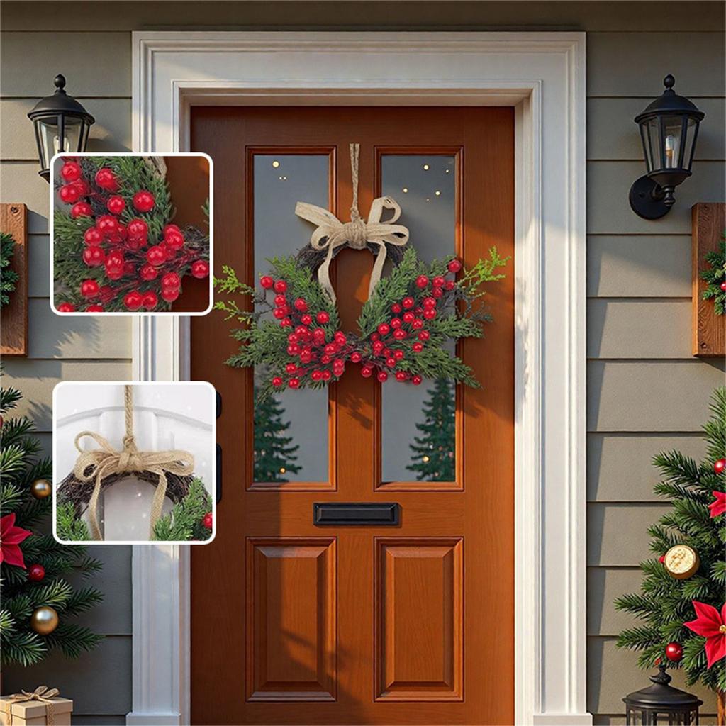 Simulation Heart-shaped Soft Rubber Ring Garland Pendant Christmas Holiday Outdoor Decoration