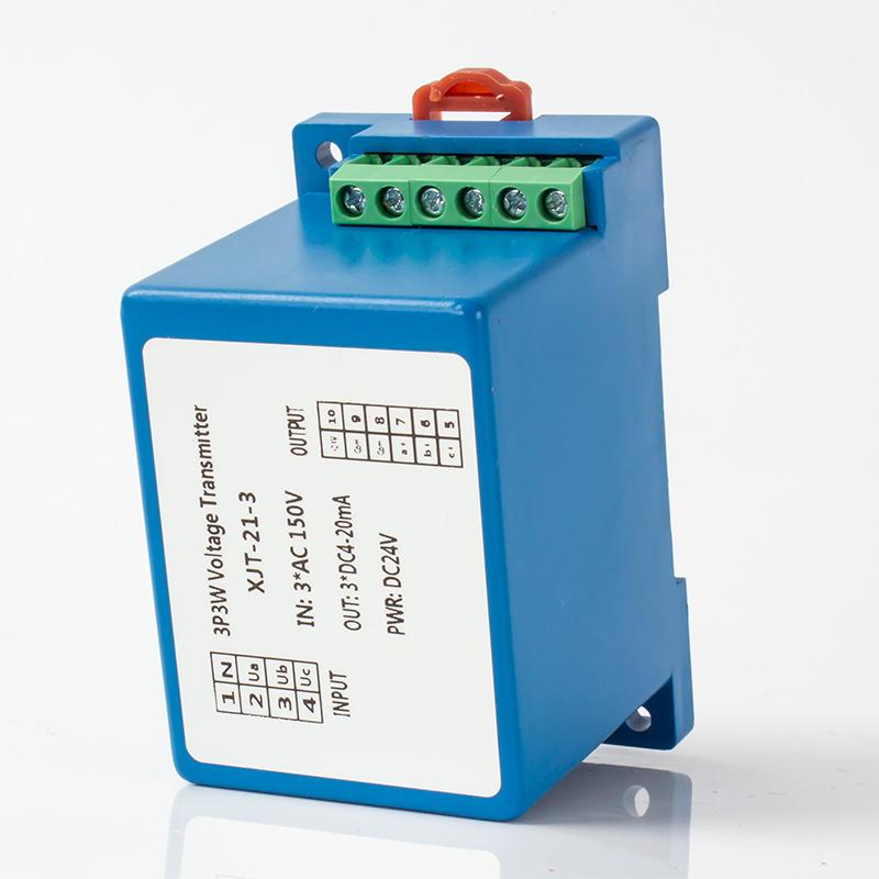 Analog Voltage Sensor Three-Phase 4-Wire AC220V 4-20mA RS485 Output AC 380V 465V Voltage Transmitter