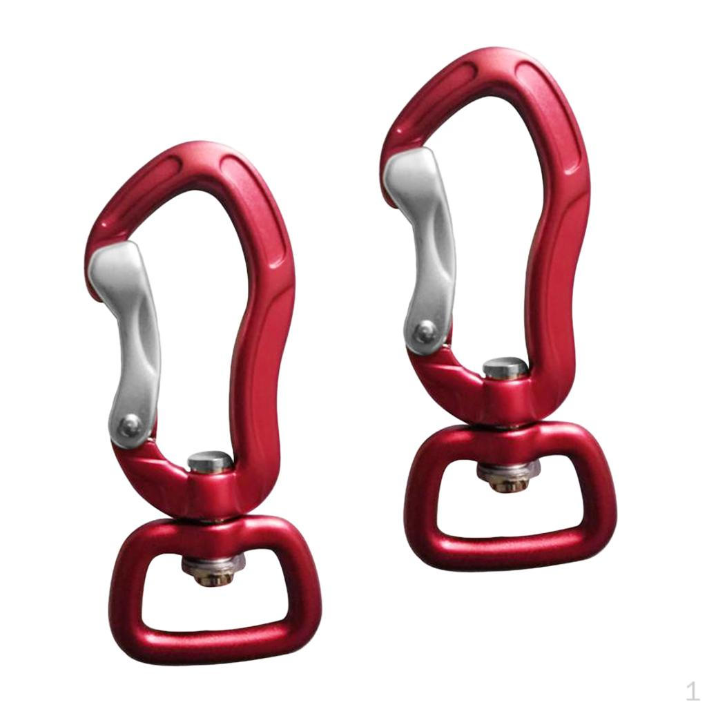 

1 пара поворотных карабинов, подвесной крючок для кемпинга, 71 мм, красный квадратный глаз