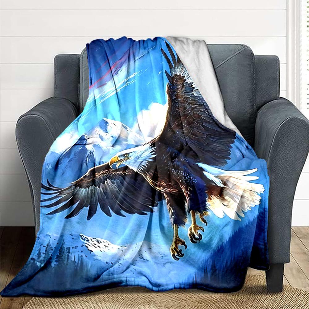 1pc Eagle Flight Blanket Lightweight Blanket Throw Blanket For Sofa, Bed, Travel, Camping, Livingroom, Office, Couch, Chair yy251010048 100x150cm