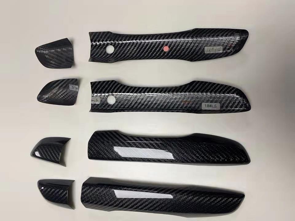 For Honda 10th Civic 2016-2019 Exterior Accessories Real Dry Carbon Fiber Car Door Handle Cover