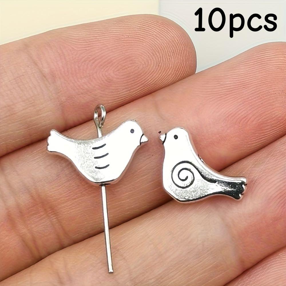 

10pcs/30pcs double-sided bird spacing decorative beads, small hole bead hanging accessories, used for DIY production to discover