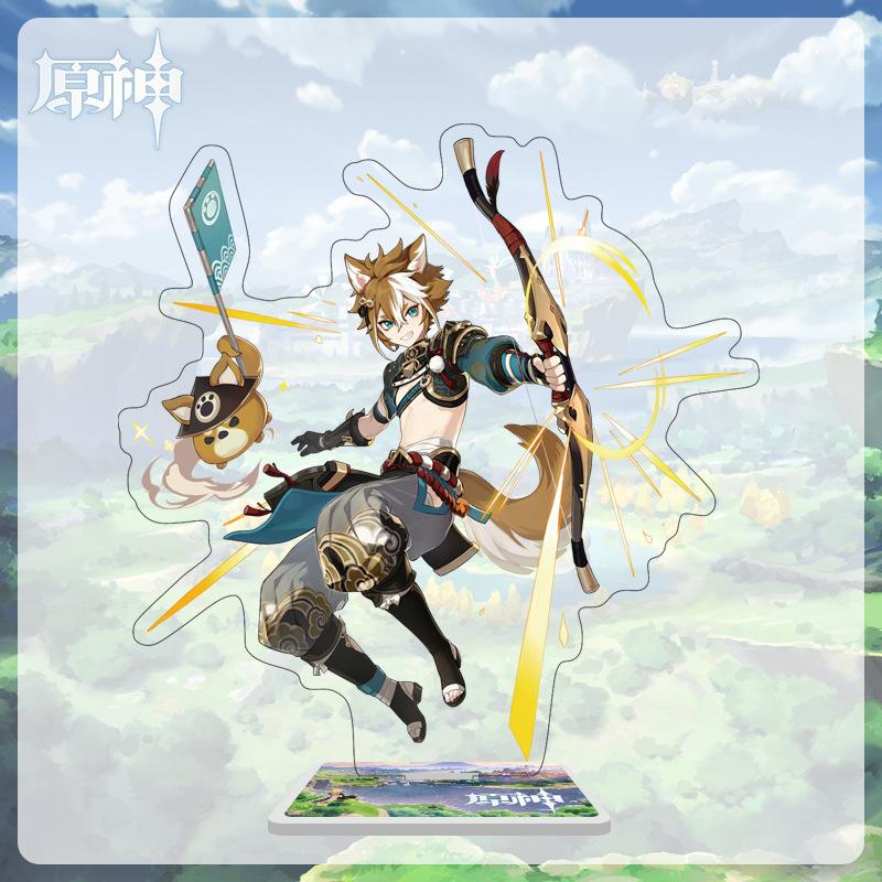 16cm Height  Acrylic Large Stand-up Display Featuring Characters From Mondstadt, Liyue, and Inazuma In Genshin Impact