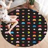 Pac-Man Round Area Rug,Carpet Rug for Living Room Bedroom Sofa Playroom Decor,Non-slip Floor Mat