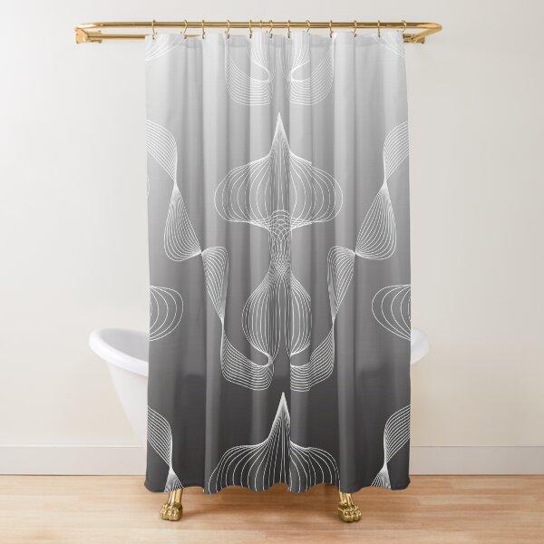 Gradient White And Black Minimal Shower Curtain Polyester Waterproof Modern Bathroom Curtains Machine Wash Bath Hooks