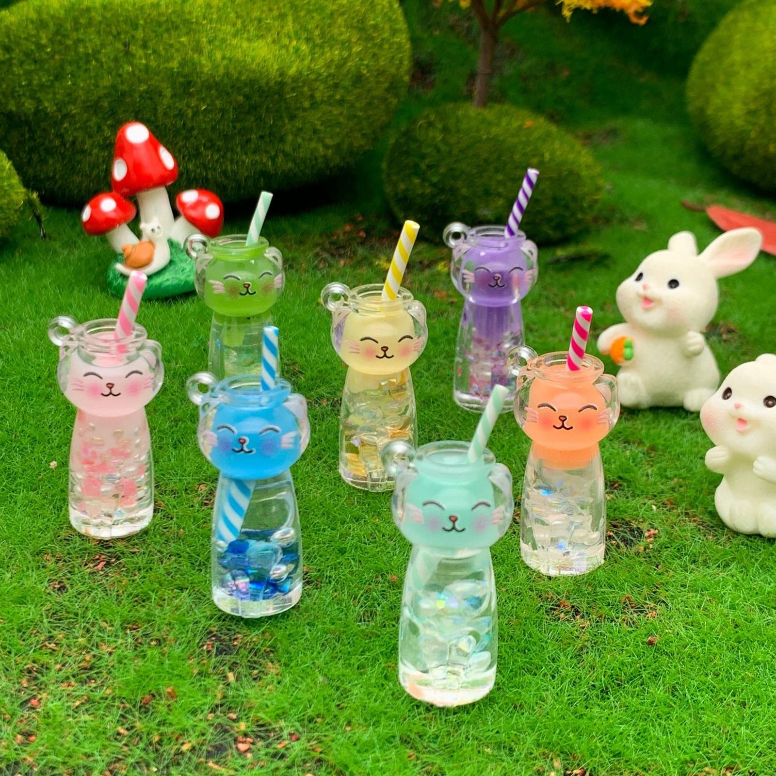 

Разноцветные Милые Светящиеся Чашки Акриловые Брелоки для Ключей DIY Сумки Серьги Зажимы для Волос Аксессуары one size