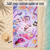 Beach TowelThe Amazing Digital Circus Custom Name Text Personalized Soft Towel for Beach Pool Indoor Home Decor Gift