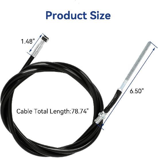 TRX350 Rear Hand Brake Cable Kit Compatible With Fourtrax 300 Rancher 350 400 420 2000-2006 Foreman 400 500 Rubicon 500 ATV Parts, Parking Brake
