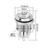 12mm Waterproof Metal Momentary Push Button Switch with Blue Annular LED