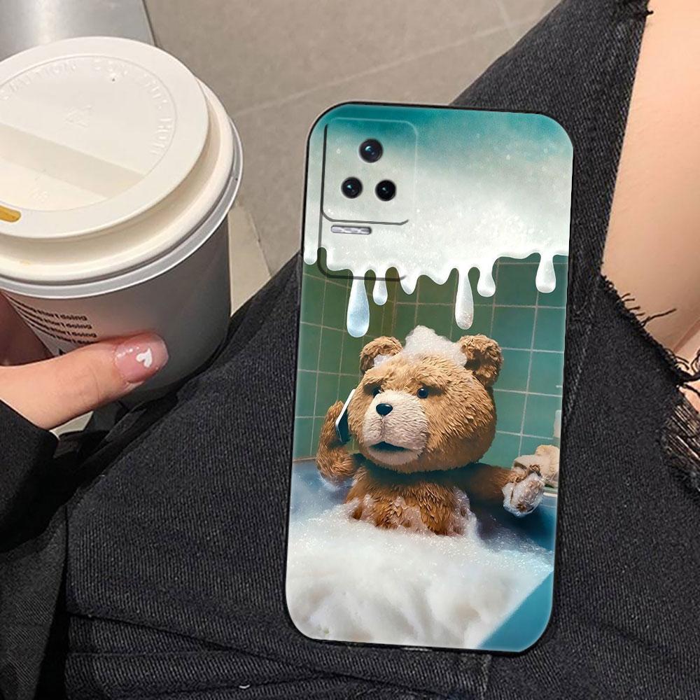 Naughty Cute Bear Phone Case For Redmi K60 K40 K30 15 15C 14C 13C 12C 12 10 10C 9T 9C 9A 9 8 8A A1 A2 A3 Pro Plus Cover Case