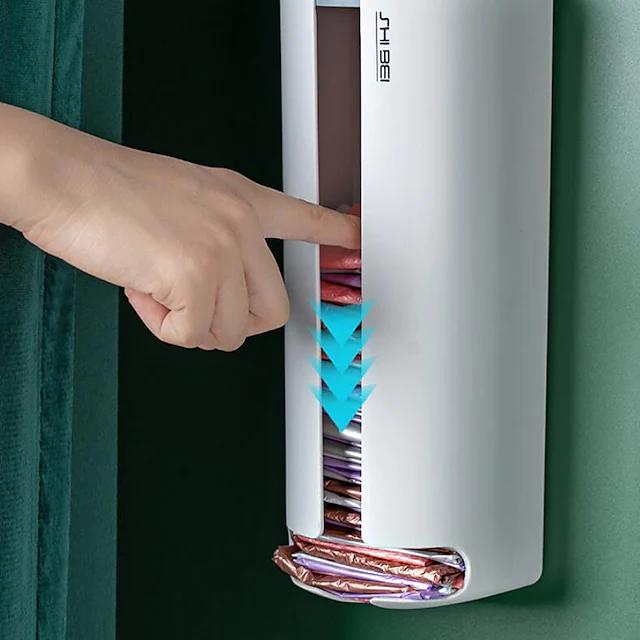 

Мешок для мусора. Коробка для хранения. Сборник пластиковых пакетов. Настенная кухонная организация. Удобная сумка. Съемный сортировочный ящик. Легко установить. белый