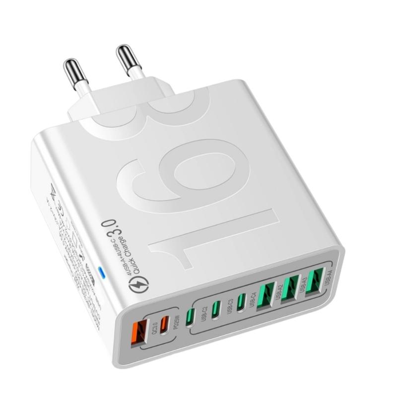 

150W 8 Port Type C USB Charging Adapter Fast Charging Phone Charging Adapter 150W Multi Port For Smartphones Tablet