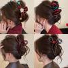 Ancola Red Bow Claw Clip: 2025 Women's Large Hair Volume Shark Clip Headwear