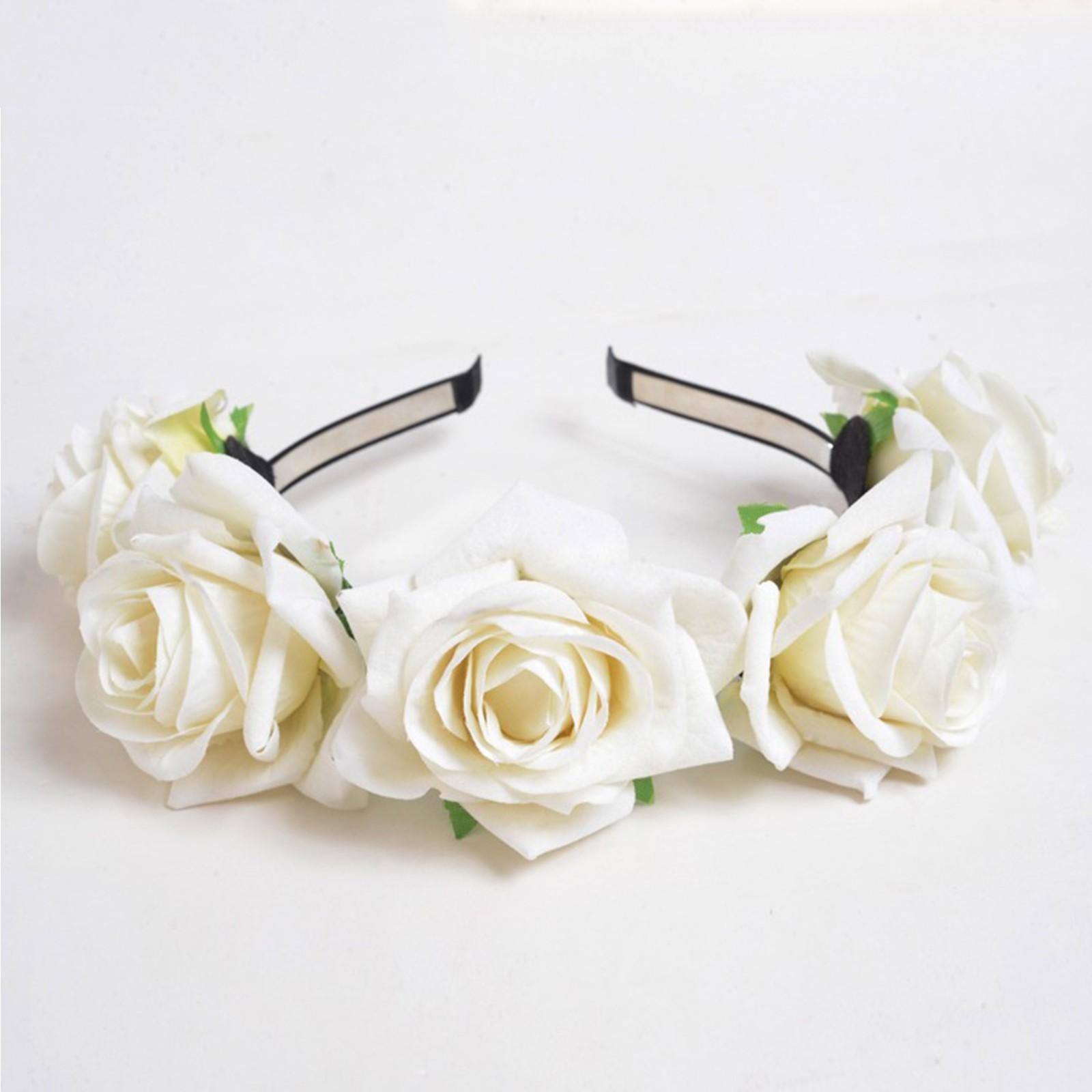 

День святого Валентина Цветочный фестиваль цветов Свадебная гирлянда повязка на голову для волос белый