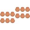 HANABASS 12 Pcs Mini Terracotta Pots 1.5 Inch Small Succulent Clay Pots for Plants Ideal for Home Decor, Craft Projects, and Party Favors, Desktop