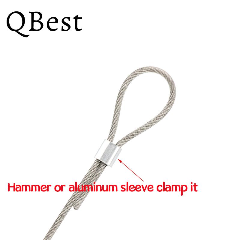 1000pcs M0.8 M1.2 M1.5 M2 Aluminum Single casing wire rope ferrule cable ties Aluminum Crimping Sleeve Oval Clip Wire Rope Clamp