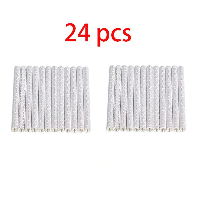 12/24/48PCS Bicycle Wheel Spokes Reflective Sticker Colorful Tube Warning Safety Light DIY Reflector Reflective Safety Kit