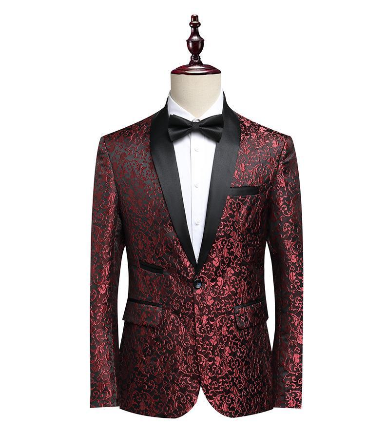 2024 Men's Korean Style High-End Jacquard Suits: Casual & Formal