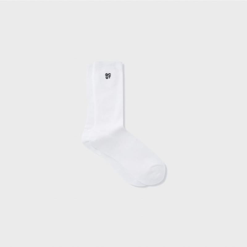 GCUT Mini Logo Metallic Socks_Ivory 7215284402