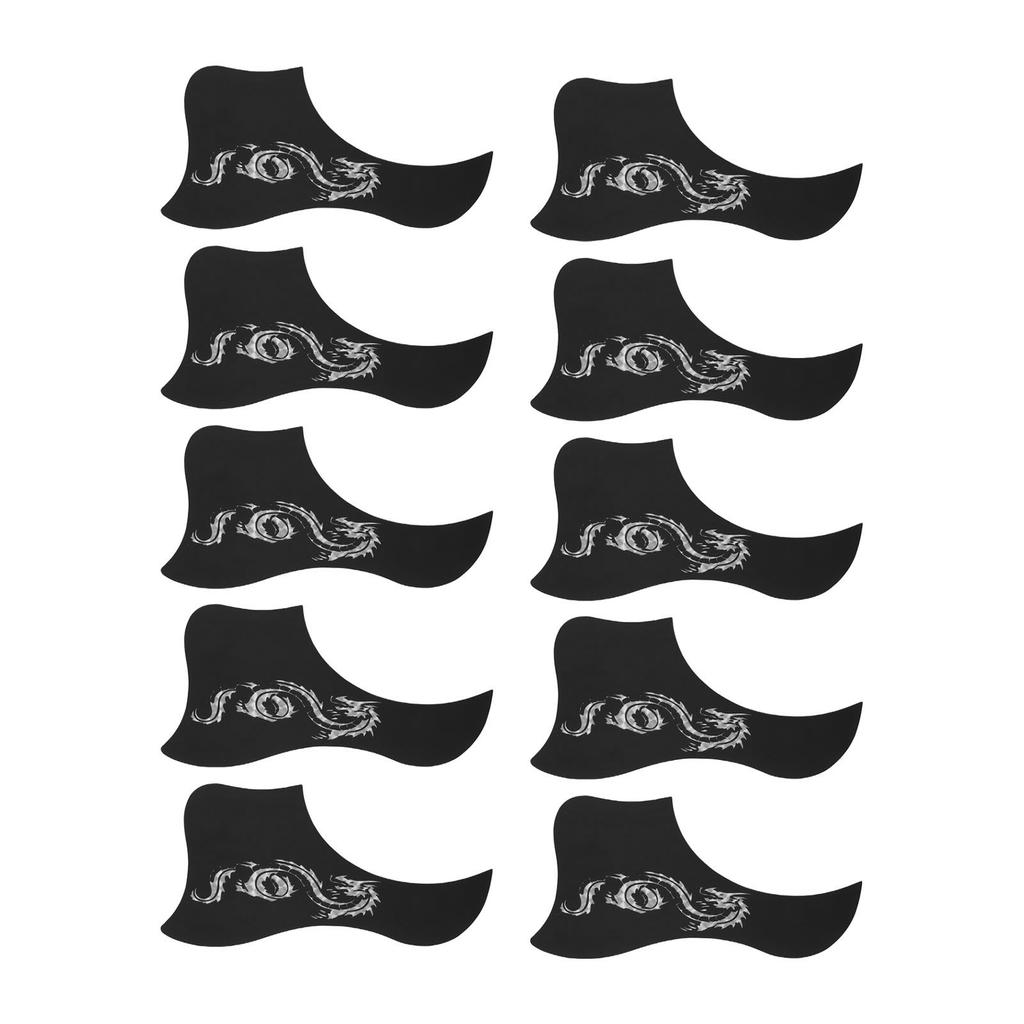 10Pcs Acoustic Guitar Pickguard Dragon Pattern Guard Plate PVC Set Kit for 40in 41in Silver