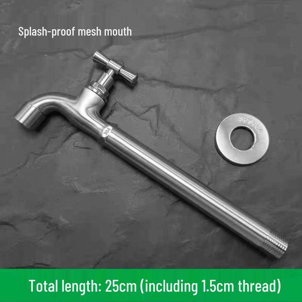 304 Stainless Steel Anti-Freeze Cold Resistant Outdoor Faucet with 4/6-Point Nozzle for Washing Machine