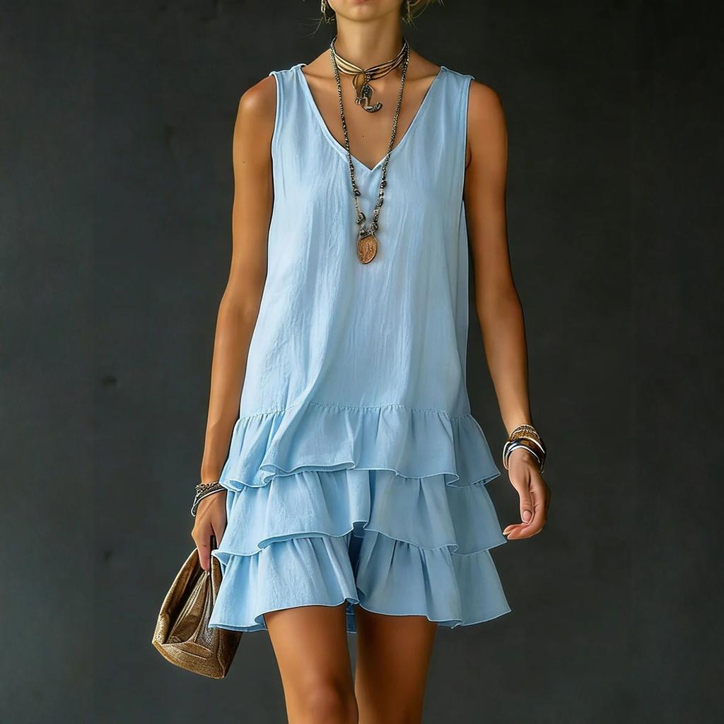 Women's Striped Shirt Dress Short Sleeve Button Front Casual Loose Fit Dress